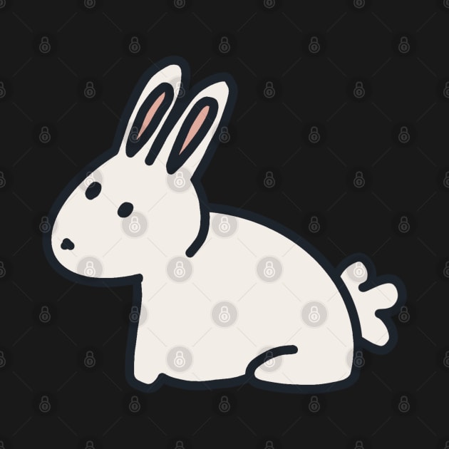 Cute white bunny rabbit by Catphonesoup