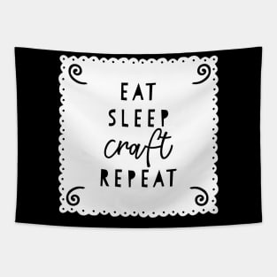 Eat Sleep Craft Repeat Tapestry