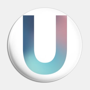 Gradient Letter U Initial Alphabet Pin