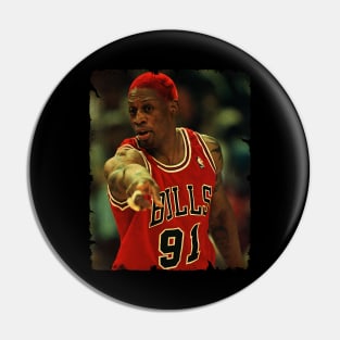Dennis Rodman - Vintage Design Of Basketball Pin