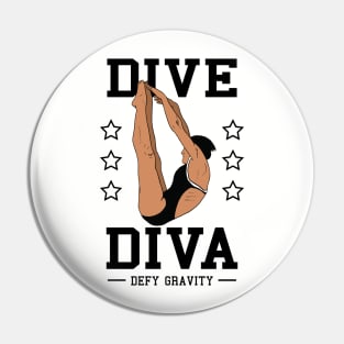 Womens Diving Dive Diva Springboard Platform Diver Pin