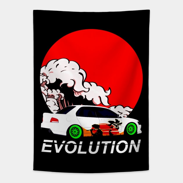 Lancer Evolution VIII Tapestry by gaplexio