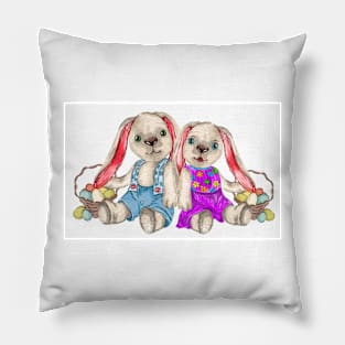 Easter Bunnies Pillow