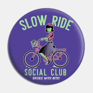 Funny Zombie on Bicycle // Slow Ride Social Club Pin