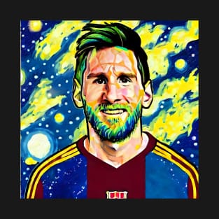 Messi oil painting art design Tshirt T-Shirt