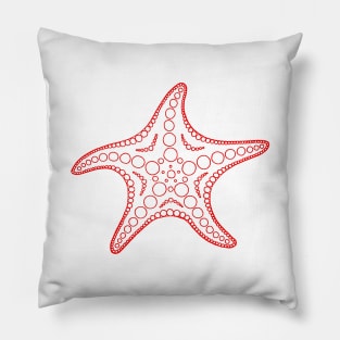 Starfish (red/white) Pillow