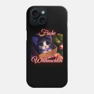 Merry Christmas - Cute Cat Under The Christmas Tree Phone Case