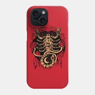 Red and Cream Mystic Scorpio Zodiac Phone Case