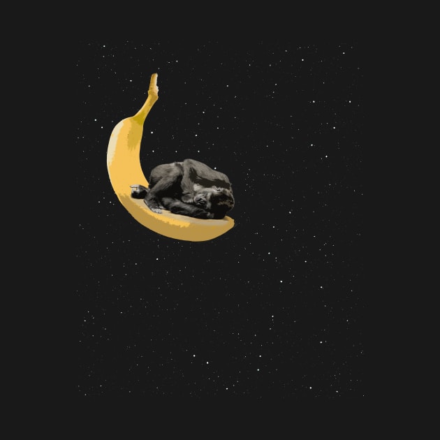 Ape on Banana Moon by i2studio