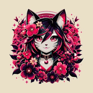 Nekomimi Floral Fantasy T-Shirt