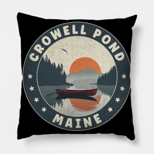 Crowell Pond Maine Sunset Pillow