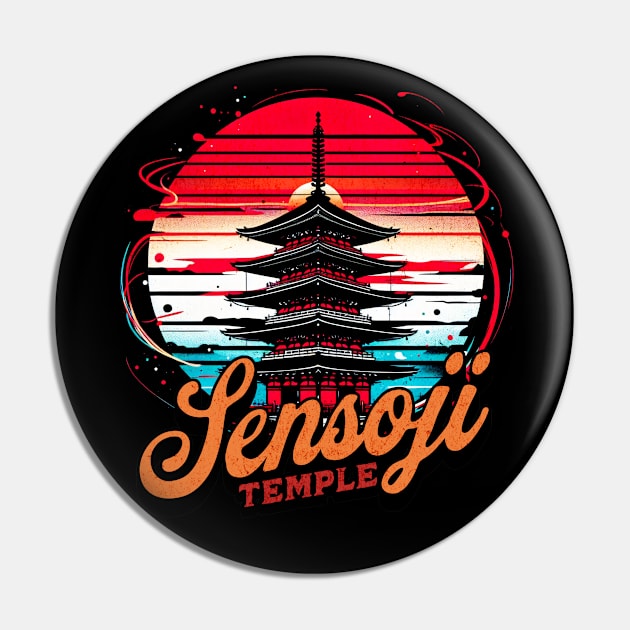 Sensoji Temple Tokyo Design Pin by Miami Neon Designs