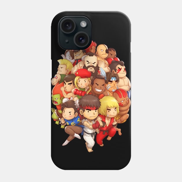 Super Street Fighter II Chibi Phone Case by Pop Fan Shop