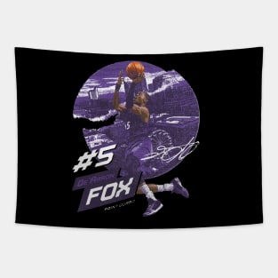 De'Aaron Fox Sacramento City Emblem Tapestry