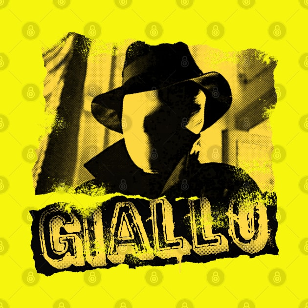 Giallo TShirt Retro 70s Italian Horror Film Distressed Look by CultTees