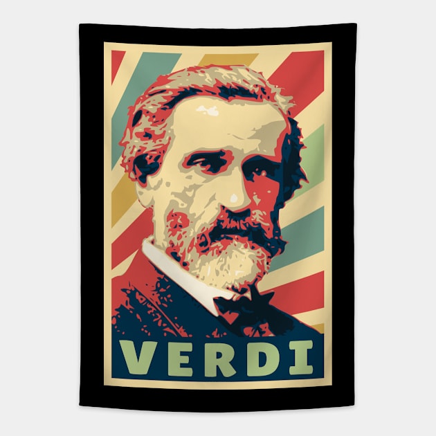 Giuseppe Verdi Vintage Colors Tapestry by Nerd_art