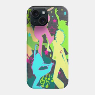 FUNKY Dancing People Live Music Retro Design Pop Art Culture 60s 70s 80s 90s New Wave New School Old School Concert Festival Phone Case