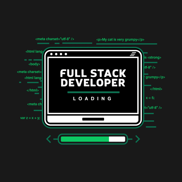 Full Stack Developer Loading Hacker Themed by GrafiqueDynasty