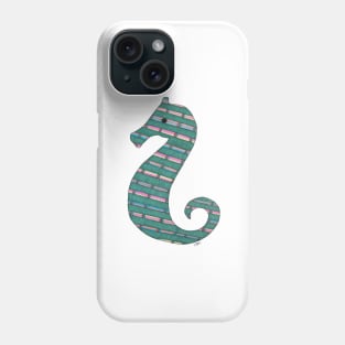 Teal Seahorse Phone Case