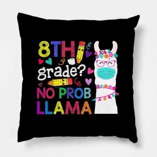 Quarantine Llama 8th Grade 2020 School Social Distance Shirt Funny Back To School Gifts Pillow