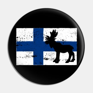 Finland flag moose Pin