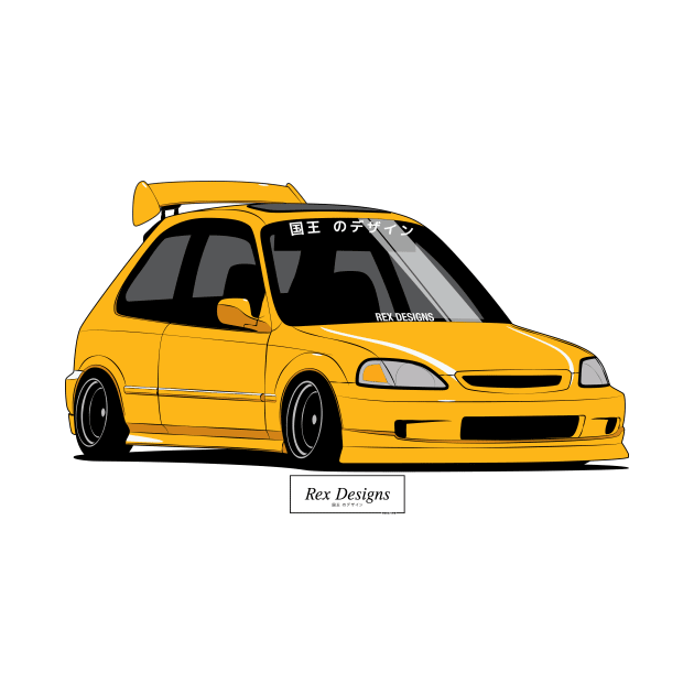 Honda Civic EK Hatch by RexDesignsAus