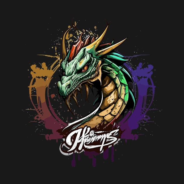 Graffiti Paint Dragon Creative by Cubebox