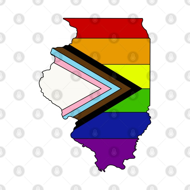 Progress pride flag - Illinois by TheUndeadDesign