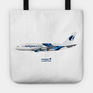 Illustration of Malaysia Airlines Airbus A380 Tote