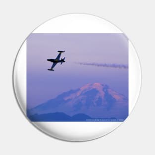 T-33 over Mount Baker at Dusk Pin