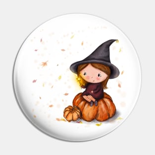 Pumpkin witch Pin