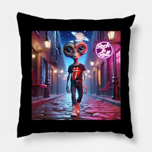 Alien Rolling Stones Pillow