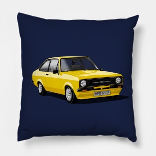 Ford Escort Mk 2 in yellow Pillow