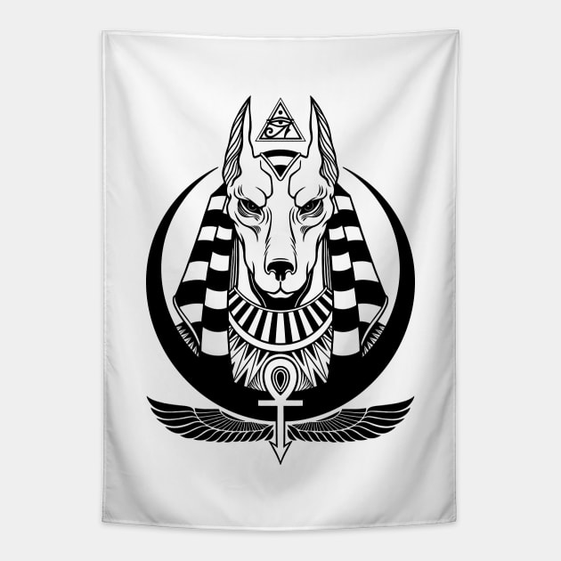 Anubis Tapestry by OccultOmaStore