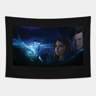 Clara Oswald and The Doctor Graphic Tapestry