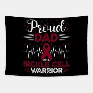 Proud Dad Of A Sickle Cell Warrior Sickle Cell Awareness Tapestry