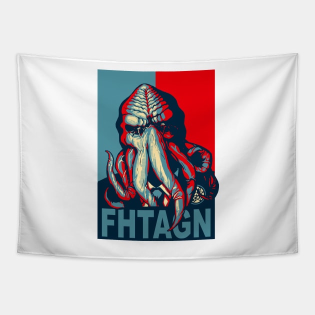 Cthulhu for President! Tapestry by FangZ