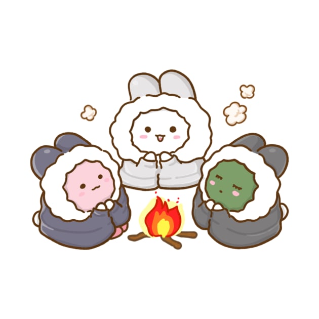 Bunnies Sitting on a Bonfire by Anicue