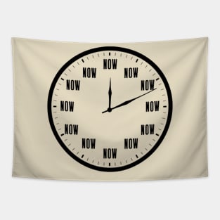 The Time is Now - Inspirational Clock Design Tapestry