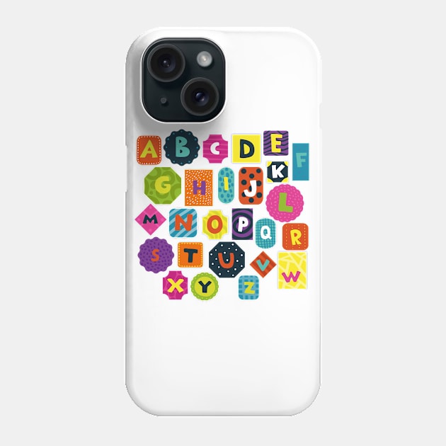 Alphabet For Kids Phone Case by Mako Design 