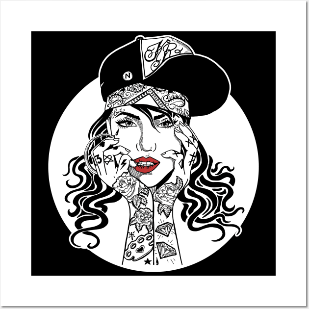 Wall Art Print PUNK ROCKER GIRL, Gifts & Merchandise