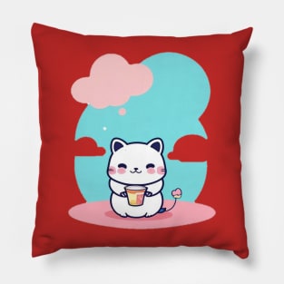 Kawaii Kitty Kat Pillow