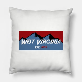 West Virginia Mountains Pillow