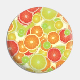 Citrus Fruit Party - Oranges, Lemons, Grapefruits Pin