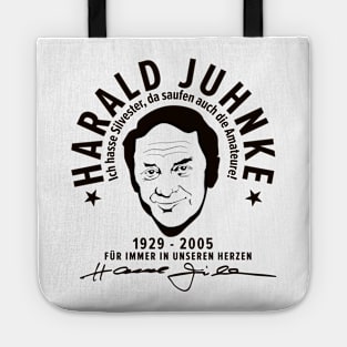 Harald Juhnke Portrait Logo - „Ich hasse Silvester“ Quote Design Tote