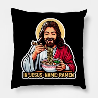 In Jesus Name Ramen Pillow