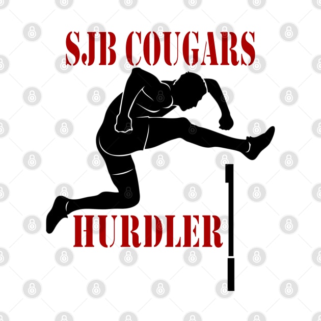 SJB Cougars Hurdler red and black by Woodys Designs