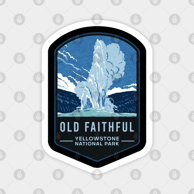 Old Faithful Yellowstone National Park Magnet by JordanHolmes