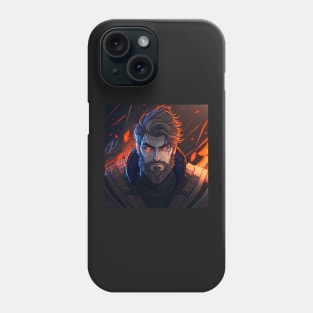 Valheim Fire Storm Viking Portrait Phone Case