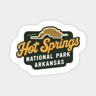 Hot Springs National Park Travel Art Badge Magnet